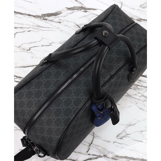 Borsa da viaggio Gucci GG Emblem grande Replica Gucci 821158 Nero Imitazione