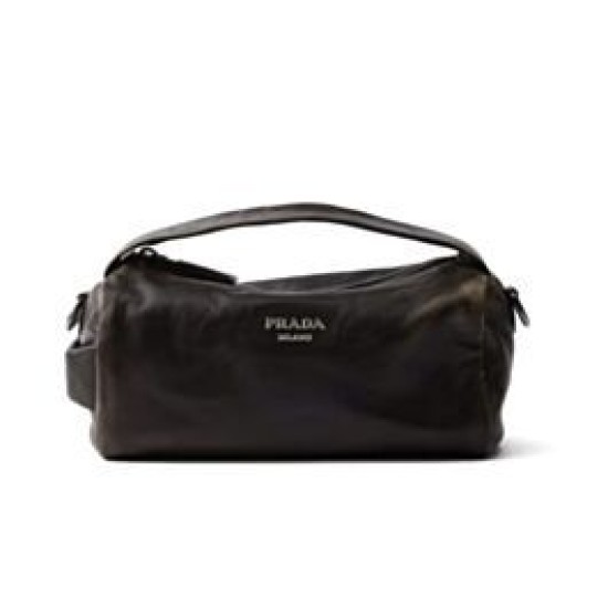Borsa a tracolla Prada Nappa Replica 2VH188 Caffè scuro Imitazione
