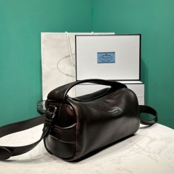 Borsa a tracolla Prada Nappa Replica 2VH188 Caffè scuro Imitazione
