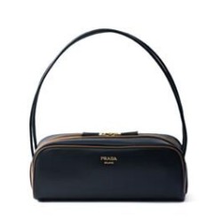 Replica Borsa a tracolla Prada Swing Smooth 1BC249 Nero Imitazione