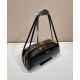 Replica Borsa a tracolla Prada Swing Smooth 1BC249 Nero Imitazione