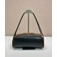 Replica Borsa a tracolla Prada Swing Smooth 1BC249 Nero Imitazione
