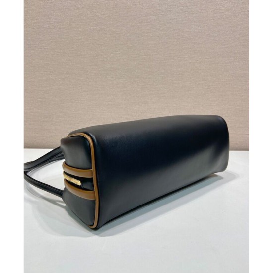 Replica Borsa a tracolla Prada Swing Smooth 1BC249 Nero Imitazione