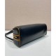 Replica Borsa a tracolla Prada Swing Smooth 1BC249 Nero Imitazione