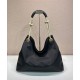 Borsa a tracolla Prada Mariner grande Re-Nylon Replica 1BC244 Nero/Caffè Imitazione
