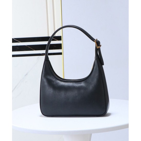 Replica Borsa a hobo YSL Saint Laurent Calypso Mini scollatura profonda nera Imitazione