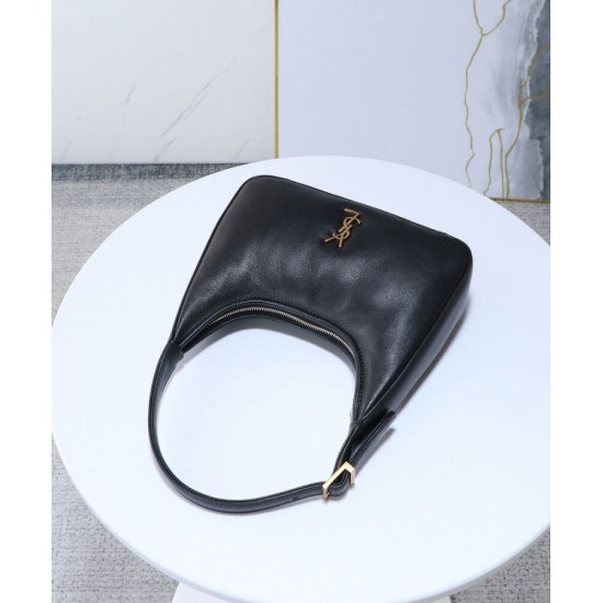 Replica Borsa a hobo YSL Saint Laurent Calypso Mini scollatura profonda nera Imitazione