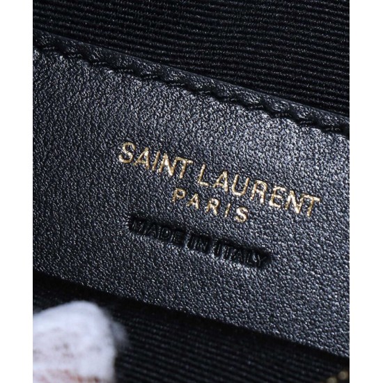 Replica Borsa a hobo YSL Saint Laurent Calypso Mini scollatura profonda nera Imitazione