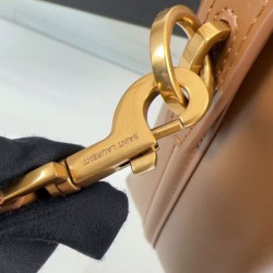 Replica Borsa a hobo YSL Saint Laurent Le 37 Mini Shiny 765870 Caffè Imitazioni Falso