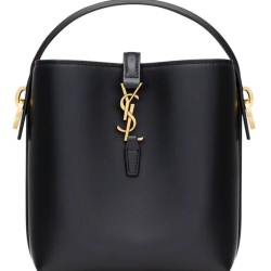 Replica Borsa a secchiello YSL Saint Laurent Le 37 Mini Shiny 765870 Nero Imitazioni Falso