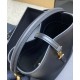 Replica Borsa a secchiello YSL Saint Laurent Le 37 Mini Shiny 765870 Nero Imitazioni Falso
