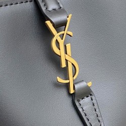 Replica Borsa a secchiello YSL Saint Laurent Le 37 Mini Shiny 765870 Nero Imitazioni Falso