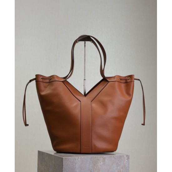 Replica Borsa a hobo YSL Saint Laurent Y Grande 833160 Caffè Imitazione