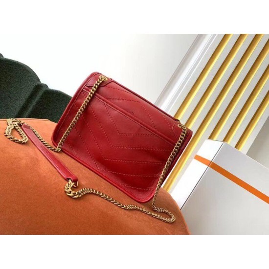 Borsa vintage YSL Saint Laurent Niki Baby Replica rossa stropicciata Imitazione