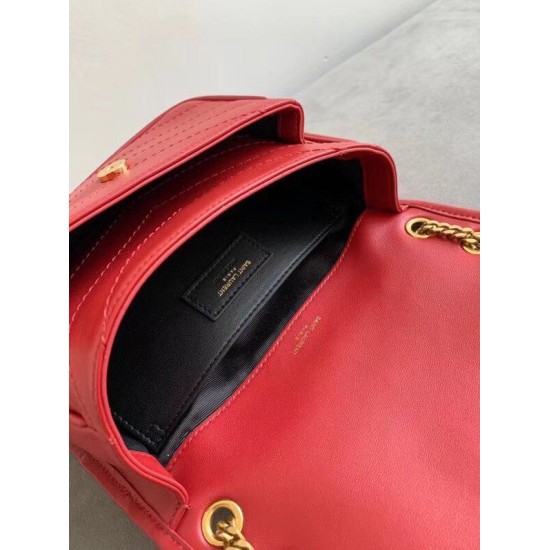 Borsa vintage YSL Saint Laurent Niki Baby Replica rossa stropicciata Imitazione