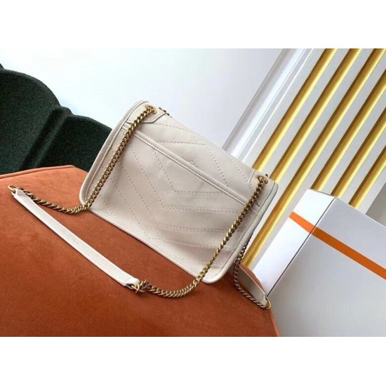 Replica Borsa vintage YSL Saint Laurent Niki Baby bianca Imitazioni Falso