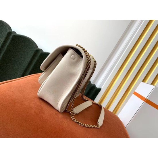 Replica Borsa vintage YSL Saint Laurent Niki Baby bianca Imitazioni Falso