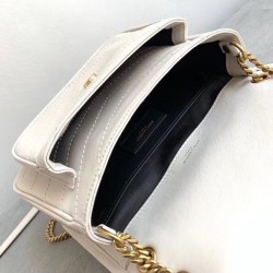 Replica Borsa vintage YSL Saint Laurent Niki Baby bianca Imitazioni Falso