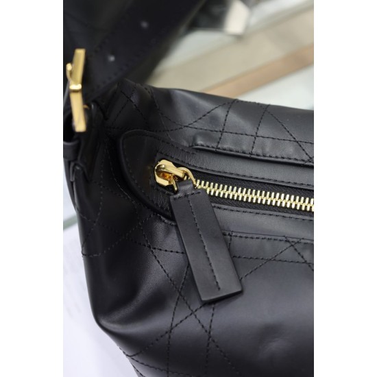 Replica Borsa Dior Piccola/Media D-Journey in Vitello Liscio Vintage Nero imitazione False Online