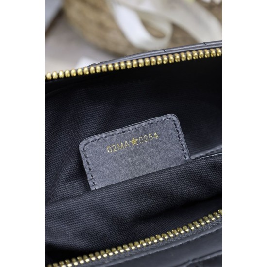 Replica Borsa Dior Piccola/Media D-Journey in Vitello Liscio Vintage Nero imitazione False Online