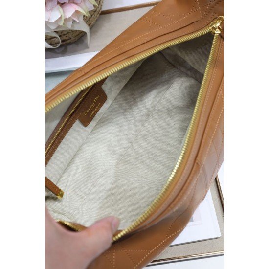 Replica Borsa Dior Piccola/Media D-Journey in Vitello Liscio Vintage Cammello imitazione False Online
