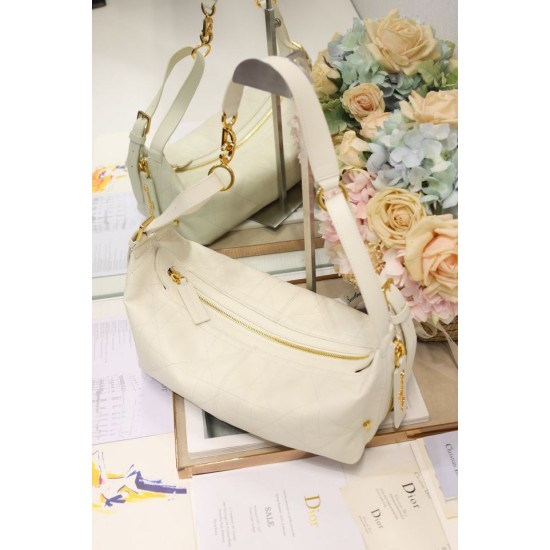 Replica Borsa Dior Piccola/Media D-Journey in Vitello Liscio Vintage Beige imitazione False Online
