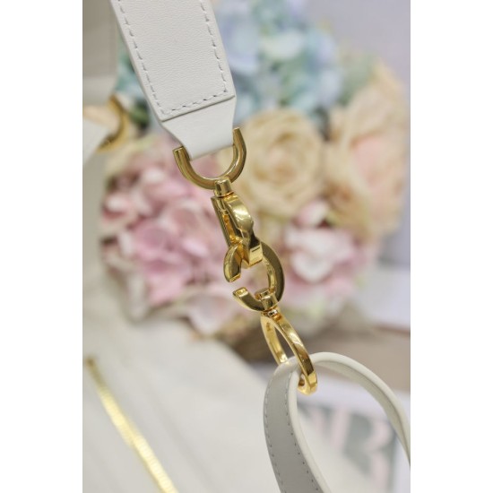 Replica Borsa Dior Piccola/Media D-Journey in Vitello Liscio Vintage Beige imitazione False Online
