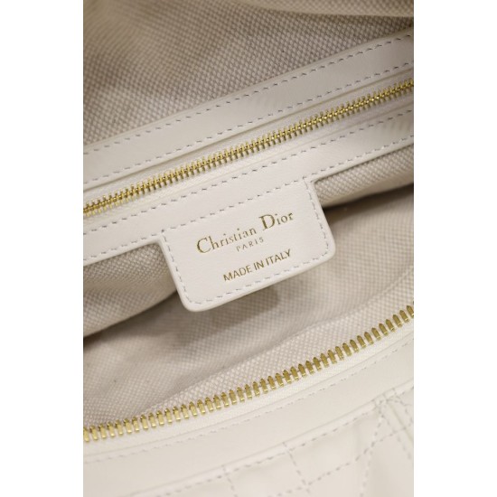 Replica Borsa Dior Piccola/Media D-Journey in Vitello Liscio Vintage Beige imitazione False Online