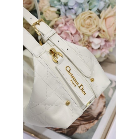 Replica Borsa Dior Piccola/Media D-Journey in Vitello Liscio Vintage Beige imitazione False Online