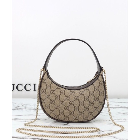 Replica Borsa a tracolla piccola Gucci Ophidia 838463 Caffè scuro imitazione False Online
