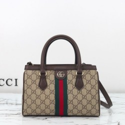 Replica Borsa tote Gucci Ophidia piccola/media 836840 Caffè scuro imitazione False Online