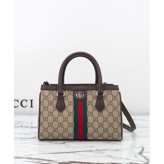 Replica Borsa tote Gucci Ophidia piccola/media 836840 Caffè scuro imitazione False Online