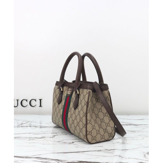Replica Borsa tote Gucci Ophidia piccola/media 836840 Caffè scuro imitazione False Online