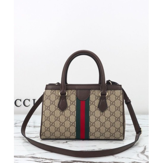 Replica Borsa tote Gucci Ophidia piccola/media 836840 Caffè scuro imitazione False Online