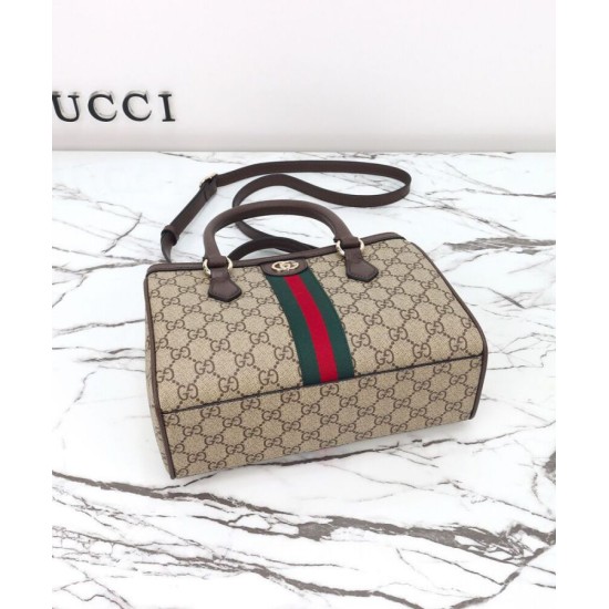 Replica Borsa tote Gucci Ophidia piccola/media 836840 Caffè scuro imitazione False Online