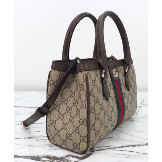 Replica Borsa tote Gucci Ophidia piccola/media 836840 Caffè scuro imitazione False Online