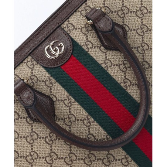 Replica Borsa tote Gucci Ophidia piccola/media 836840 Caffè scuro imitazione False Online