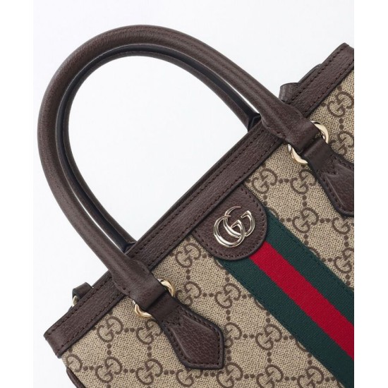 Replica Borsa tote Gucci Ophidia piccola/media 836840 Caffè scuro imitazione False Online