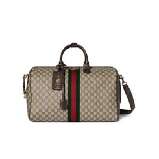 Replica Borsa da viaggio Gucci Savoy media/grande 834460 Caffè scuro imitazione False Online