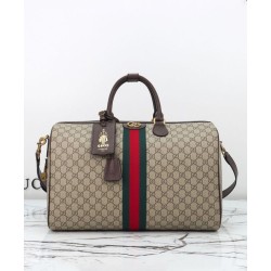 Replica Borsa da viaggio Gucci Savoy media/grande 834460 Caffè scuro imitazione False Online