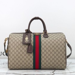 Replica Borsa da viaggio Gucci Savoy media/grande 834460 Caffè scuro imitazione False Online