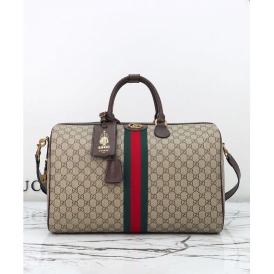 Replica Borsa da viaggio Gucci Savoy media/grande 834460 Caffè scuro imitazione False Online