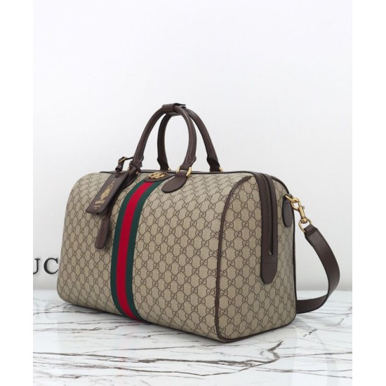 Replica Borsa da viaggio Gucci Savoy media/grande 834460 Caffè scuro imitazione False Online