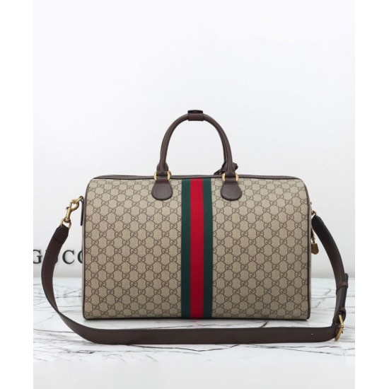 Replica Borsa da viaggio Gucci Savoy media/grande 834460 Caffè scuro imitazione False Online