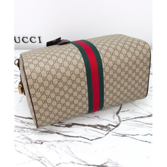 Replica Borsa da viaggio Gucci Savoy media/grande 834460 Caffè scuro imitazione False Online
