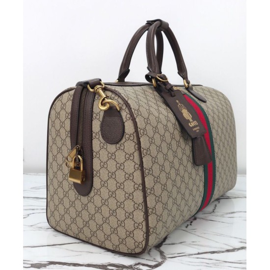 Replica Borsa da viaggio Gucci Savoy media/grande 834460 Caffè scuro imitazione False Online