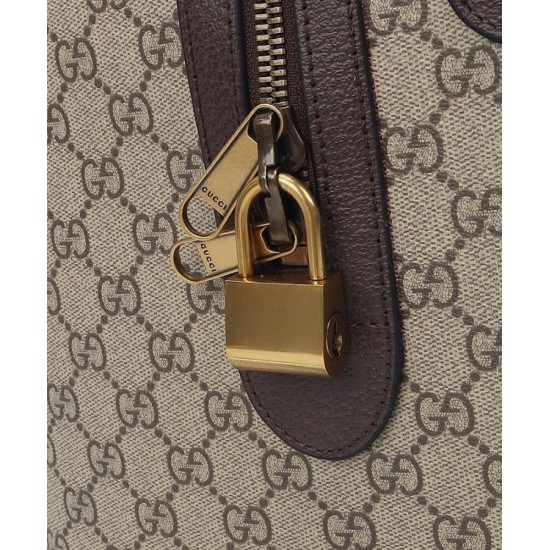 Replica Borsa da viaggio Gucci Savoy media/grande 834460 Caffè scuro imitazione False Online
