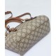 Replica Borsa a mano piccola Gucci GG Emblem 839005 Caffè imitazione False Online