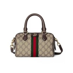 Replica Borsa bauletto piccola Gucci Ophidia 841294 Caffè scuro imitazione False Online
