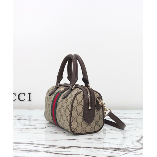 Replica Borsa bauletto piccola Gucci Ophidia 841294 Caffè scuro imitazione False Online